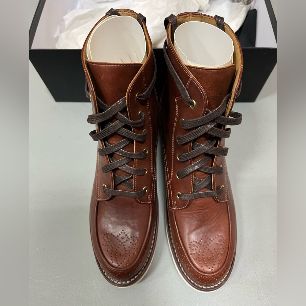 The Office of Angela Scott Mr. Ryan lace-up boot in cognac, size 39.5 - Picture 3 of 8